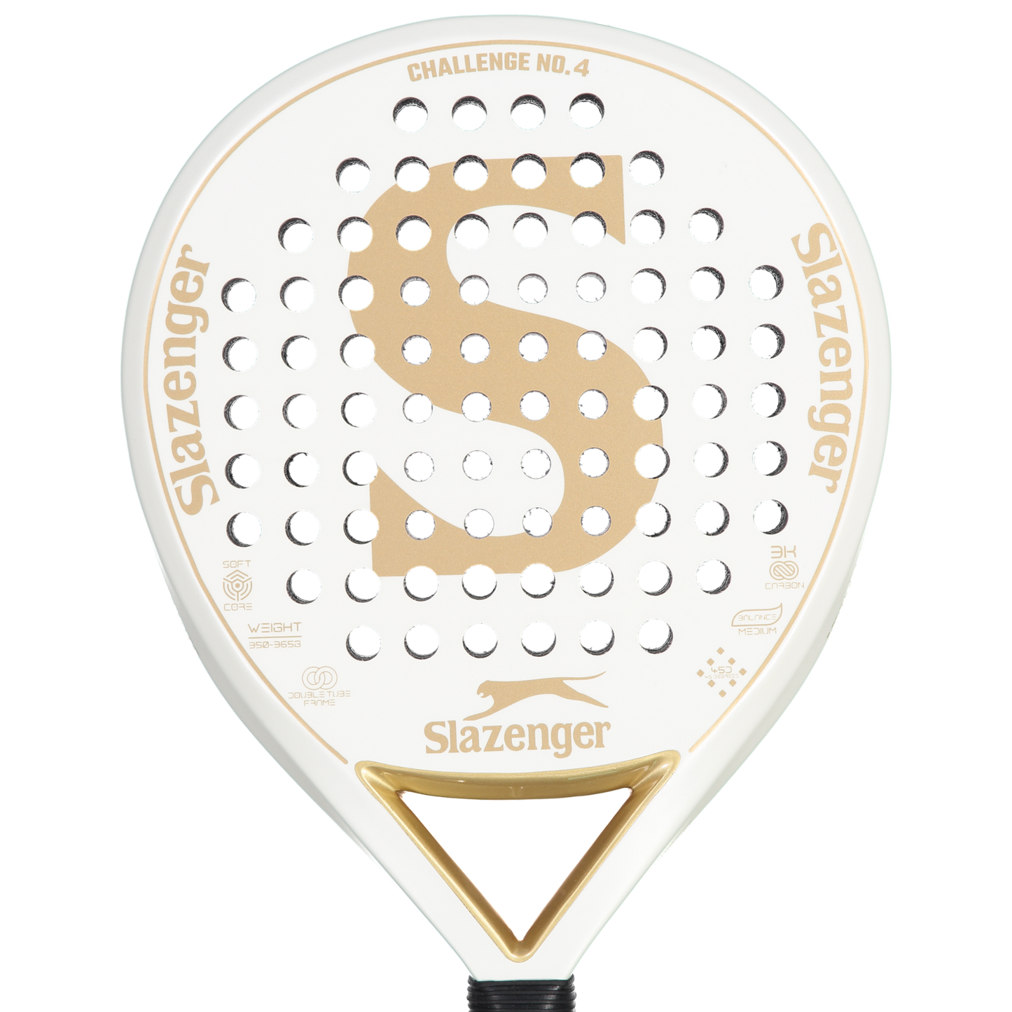 Slazenger Padel Challenge Padel Racket No.4 Round 3K (White)